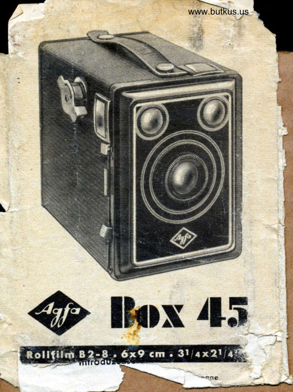 Agfa Box 45 single page(very worn ) manual cover