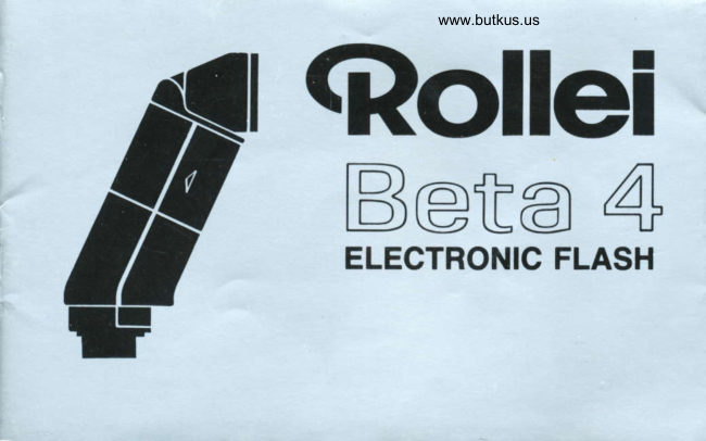 Rollei Beta 4 manual cover