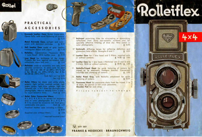 Rolleiflex 4X4 flier manual cover