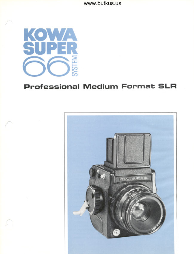 Kowa Super 66 System manual cover