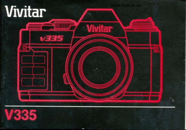 Vivitar V335 manual cover