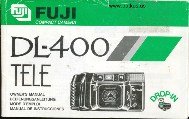 Fujica fuji dl 400 manual cover
