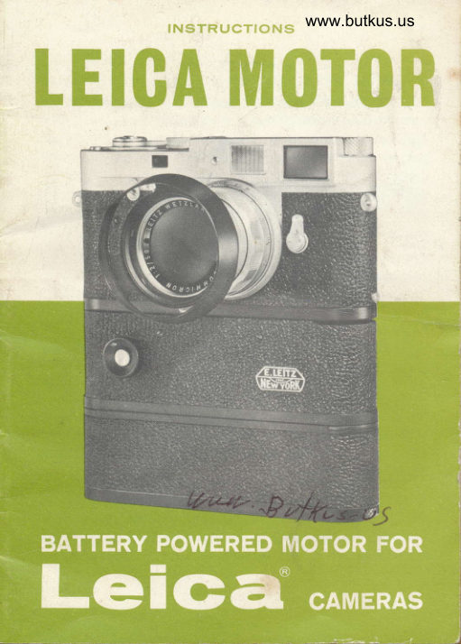 Leica Motor (battery) manual cover