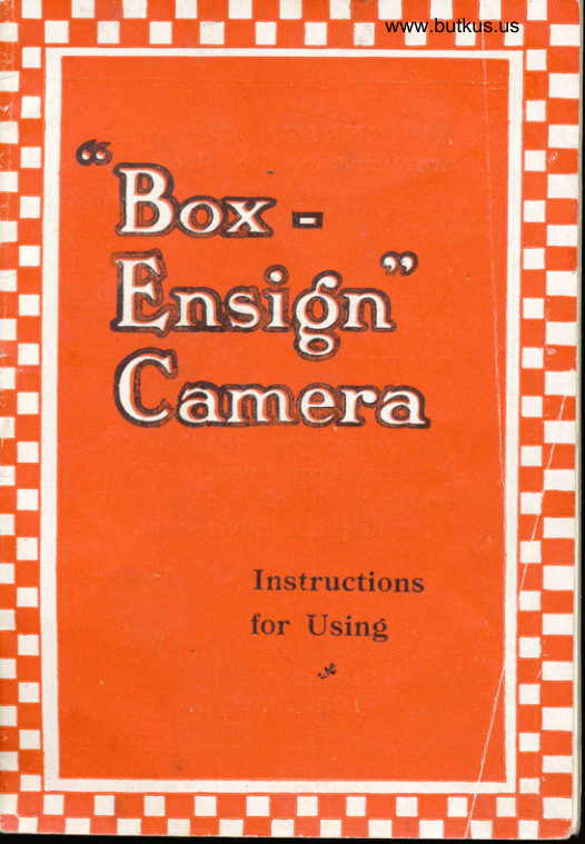 Ensign Box Camera manual cover