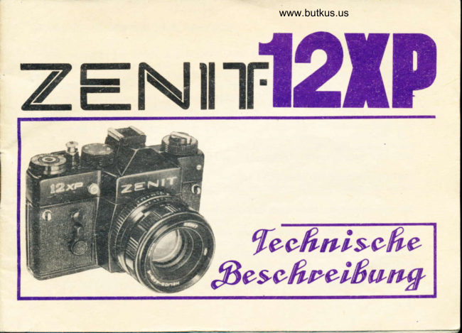 ZENIT 12 XP manual cover