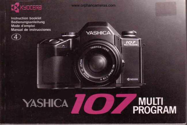 Yashica 107 manual cover