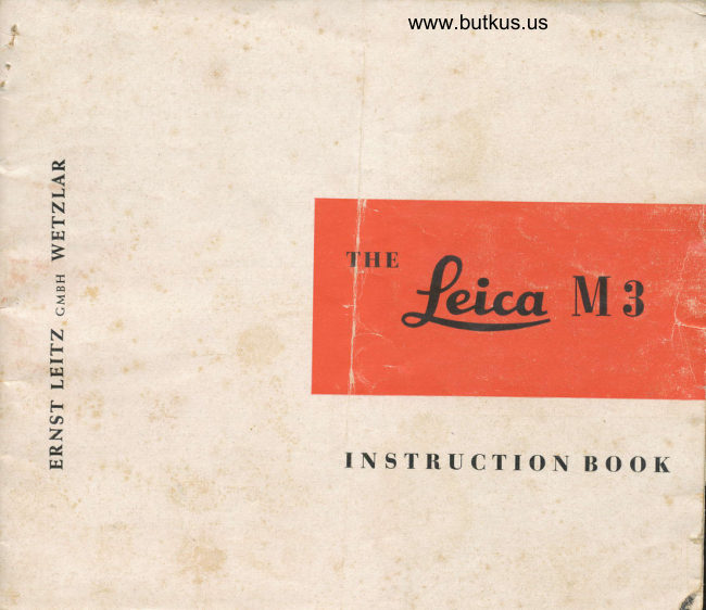 LEICA M3 COLOR manual cover