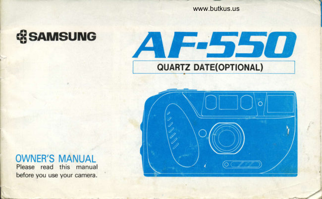 Samsung AF-550 manual cover