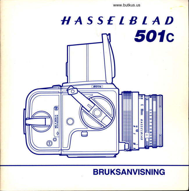 Hasselblad 501c Bruksanvisning manual cover
