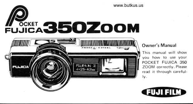 Fujica Pocket 350 Zoom manual cover