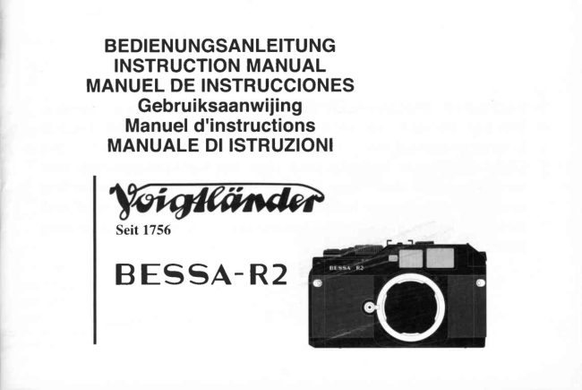 Voigtlander Bessa - R2 manual cover
