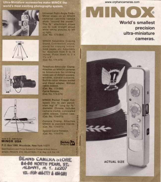 Minox Accessories manual cover