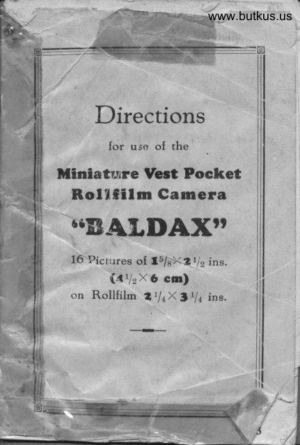 Balda Baldax manual cover
