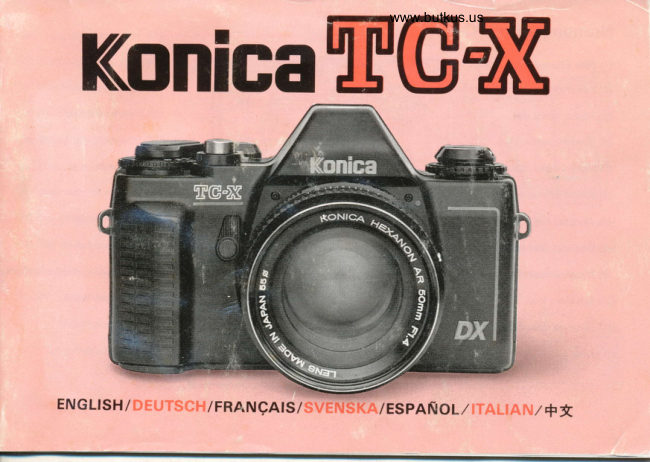 Konica TC-X manual cover