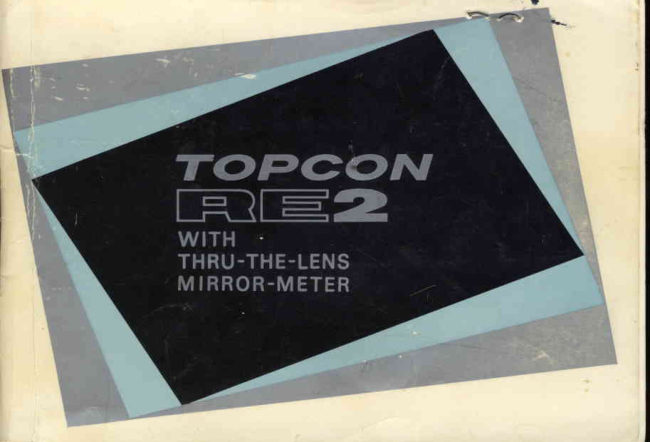 Topcon RE2 manual cover