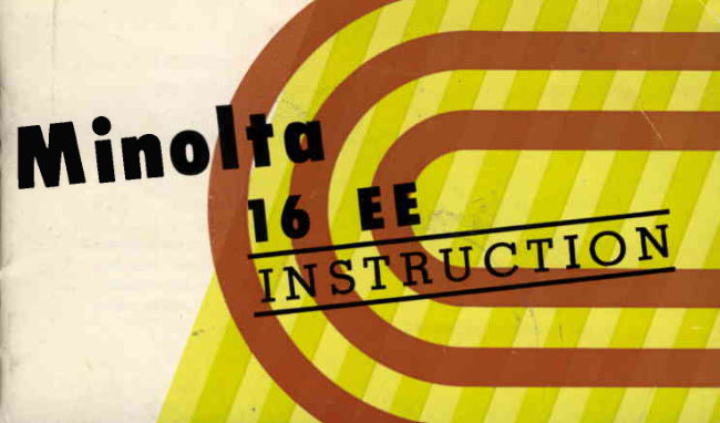 Minolta 16 EE manual cover