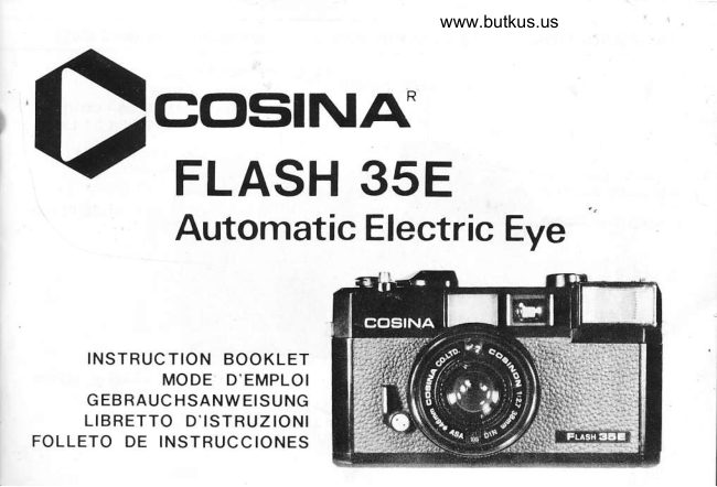 Cosina Flash 35E manual cover