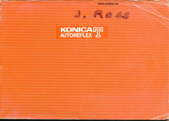 Konica Autoreflex T 01 manual cover