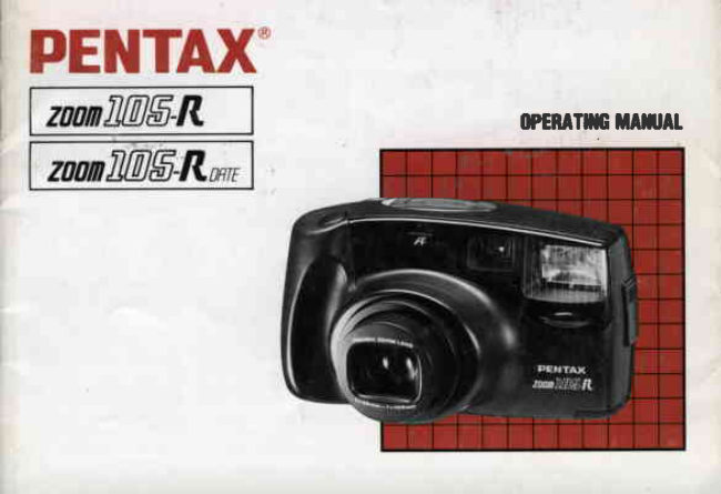 Pentax Zoom 105-R / Zoom 105-R date manual cover