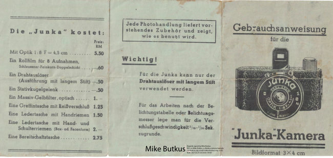 Junka Kamera manual cover