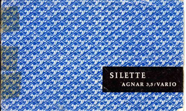 Agfa Silette Agnar 3.5 / Vario manual cover