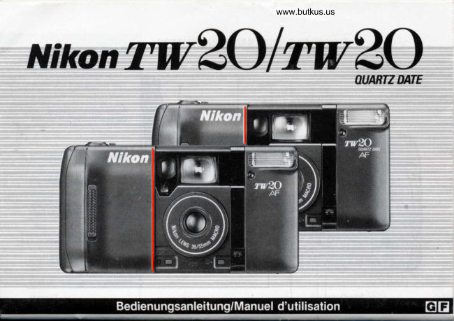 Nikon TW20 Fr manual cover