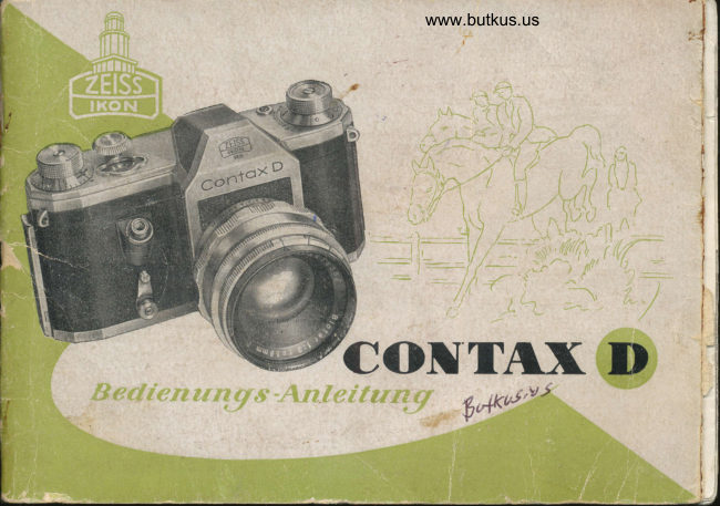 Zeiss Ikon Contax D manual cover