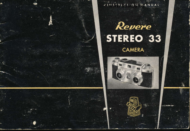 Revere Stereo 33 manual cover