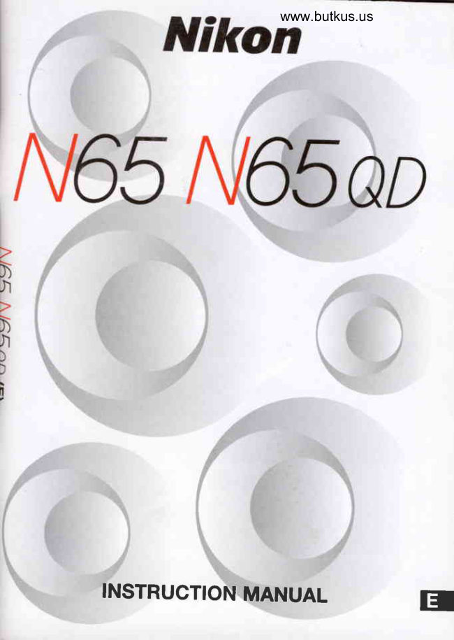 Nikon N65 / Nikon N65 QD manual cover