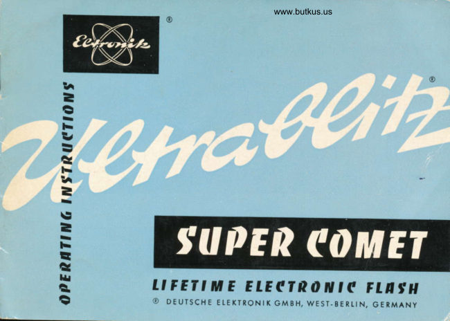 Ultrablitz Super Comet manual cover