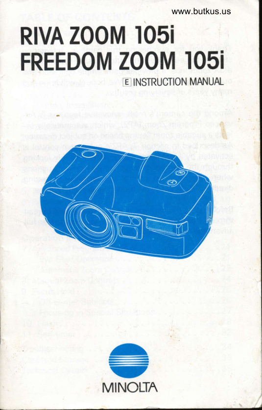 Minolta Freedom Zoom 105i manual cover