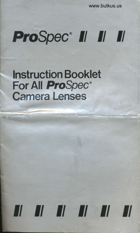ProSpec Lens manual cover