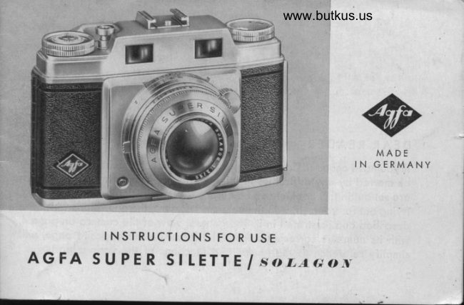 Agfa Super Silette Solagon manual cover