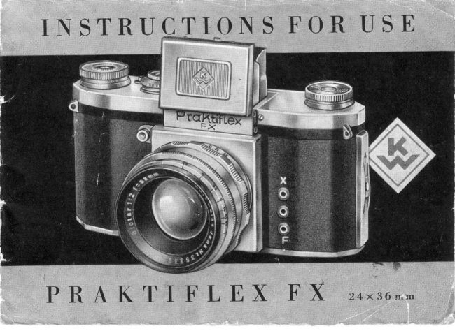 Praktica Prakiflex FX manual cover
