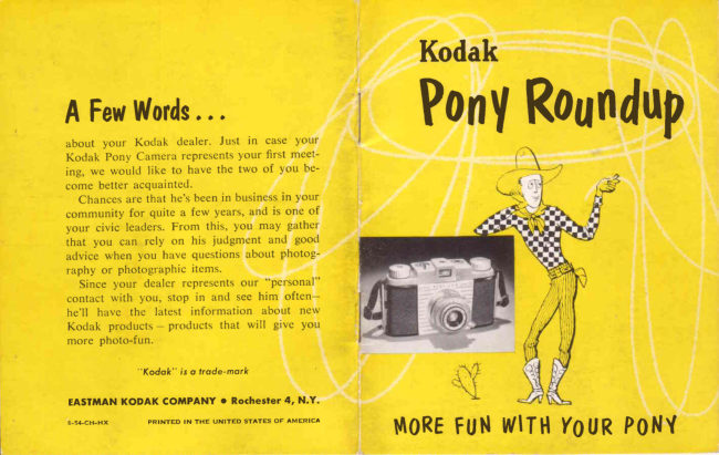 Kodak Pony Roundup manual cover