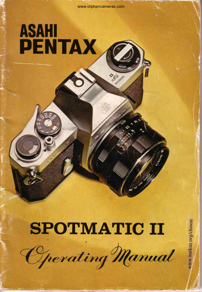 Pentax Spotmatic manual cover