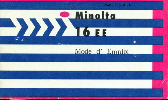 Minolta 16EE manual cover