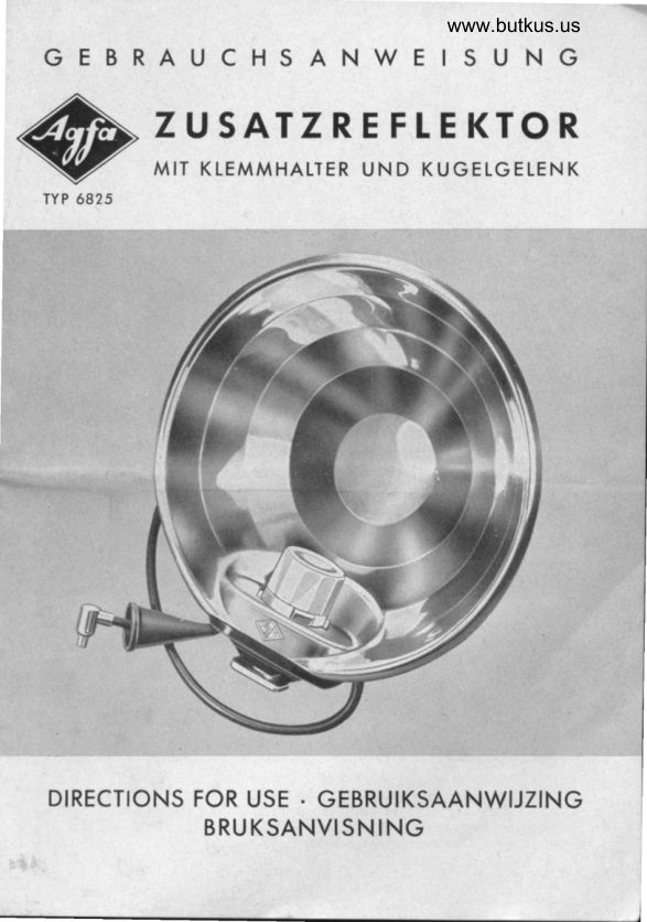 Agfa Zusatzreflektor-eng-danish-dutch manual cover