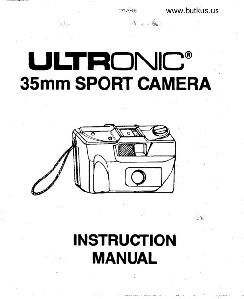 Ultronic 35mm Sport Camera manual cover