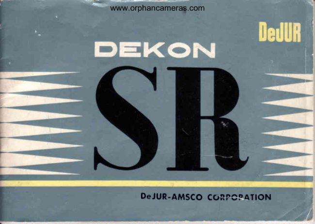 DeJUR DEKON SR manual cover