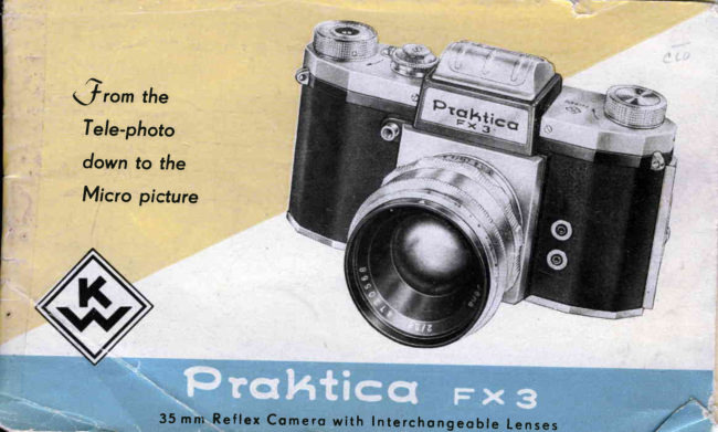 Praktica FX3 manual cover