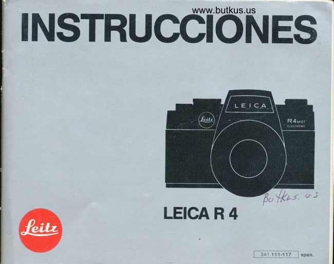 Leica R4 Spanish manual cover
