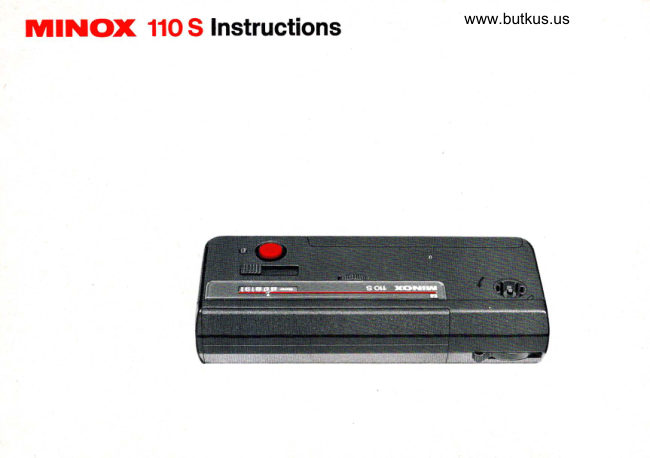 Minox 110S manual cover