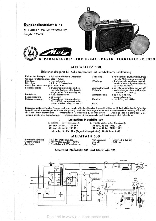 Metz SMALL SERVICE manual cover