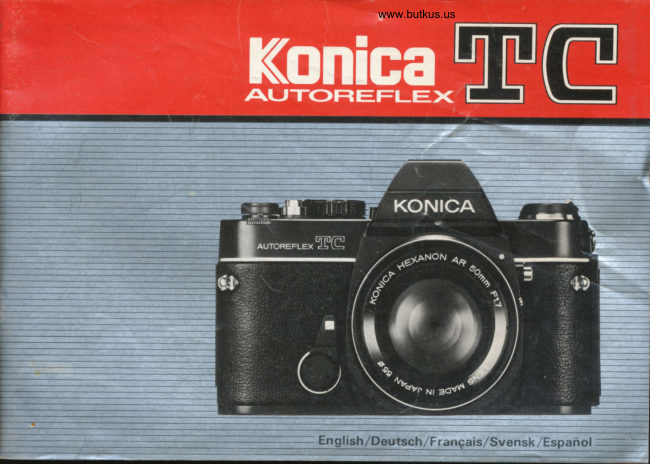 Konica Autoreflex Tc 01 manual cover