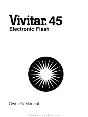 Vivitar 45 manual cover