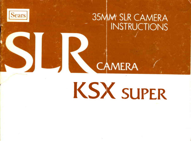 Sears KSX Super manual cover