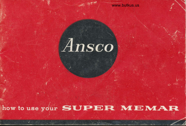 Ansco Super Memar manual cover