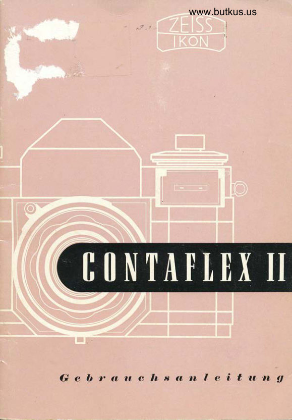 Zeiss Ikon CONTAFLEX II GEVRAUCHSANLEITUNG manual cover