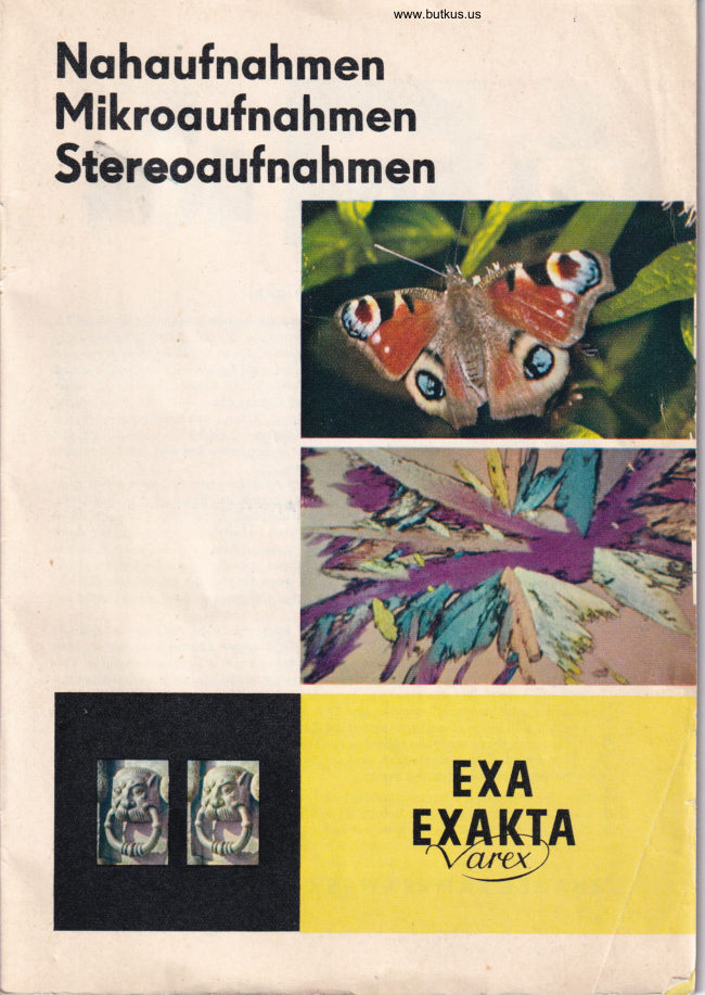 Exakta EXA Macro and Stereo guide manual cover